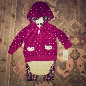 Carters Baby Girl Outfit with hoodie